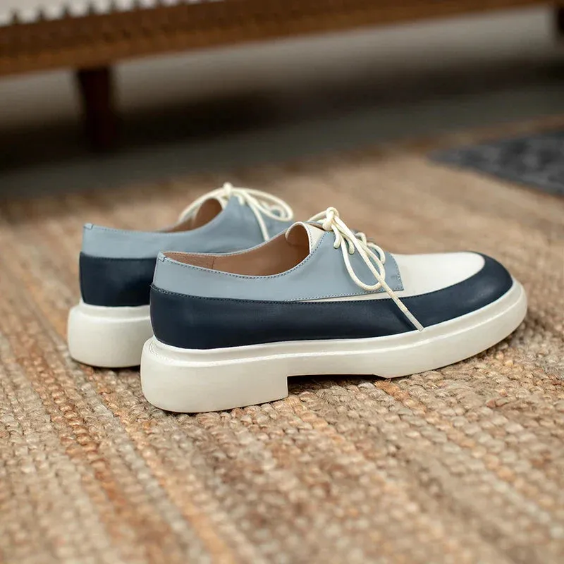 binfenxie  -  Natural Genuine Leather Flats Shoes Women Round Toe Casual Shoes Cross Tied Flats Footwear Female Shoes Spring 2024 New Pumps