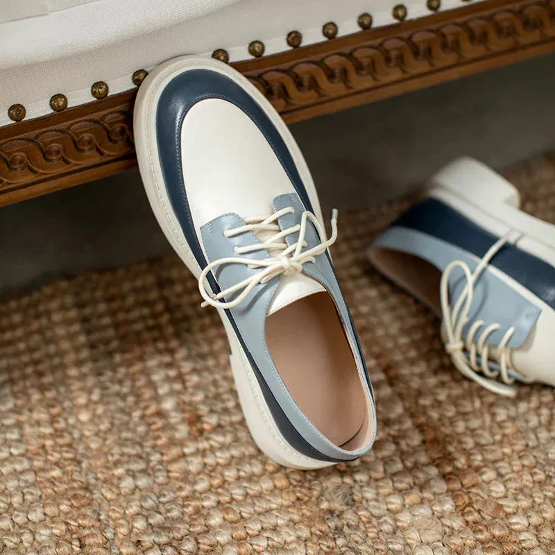 binfenxie  -  Natural Genuine Leather Flats Shoes Women Round Toe Casual Shoes Cross Tied Flats Footwear Female Shoes Spring 2024 New Pumps