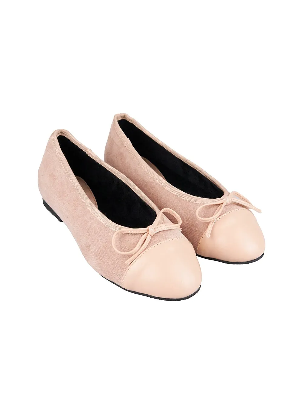 Faux-Leather Ribbon Flats IJ510
