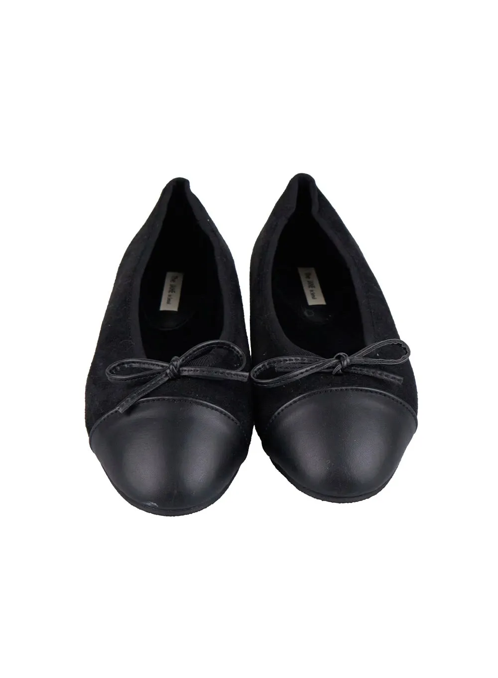 Faux-Leather Ribbon Flats IJ510