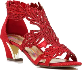 Lime03N Womens Open Toe Mid Heel Wedding Rhinestone Gladiator Sandal Wedge Shoes