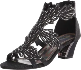 Lime03N Womens Open Toe Mid Heel Wedding Rhinestone Gladiator Sandal Wedge Shoes