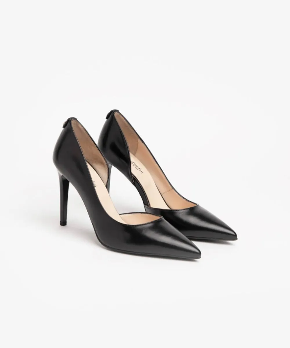 NERO GIARDINI LEATHER STILETTO PUMPS