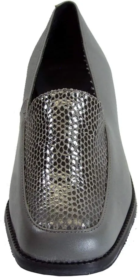 Peerage Zula Women's Wide Width Leather Animal Print Slip-on Shoes