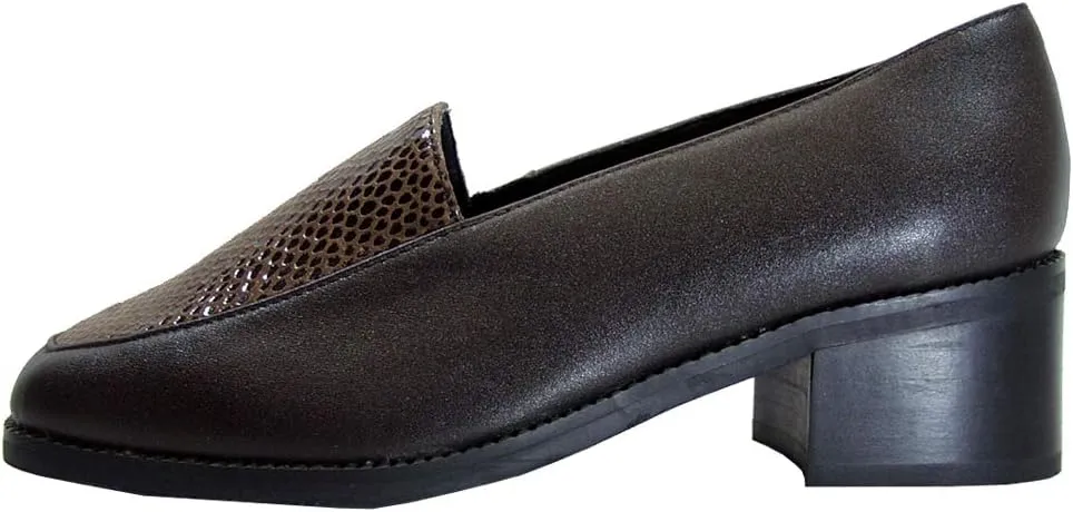 Peerage Zula Women's Wide Width Leather Animal Print Slip-on Shoes