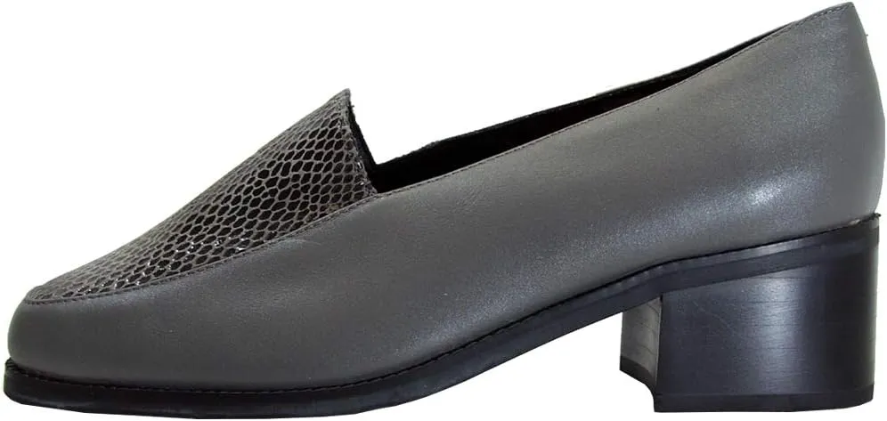 Peerage Zula Women's Wide Width Leather Animal Print Slip-on Shoes