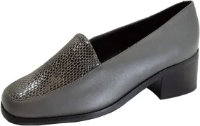 Peerage Zula Women's Wide Width Leather Animal Print Slip-on Shoes