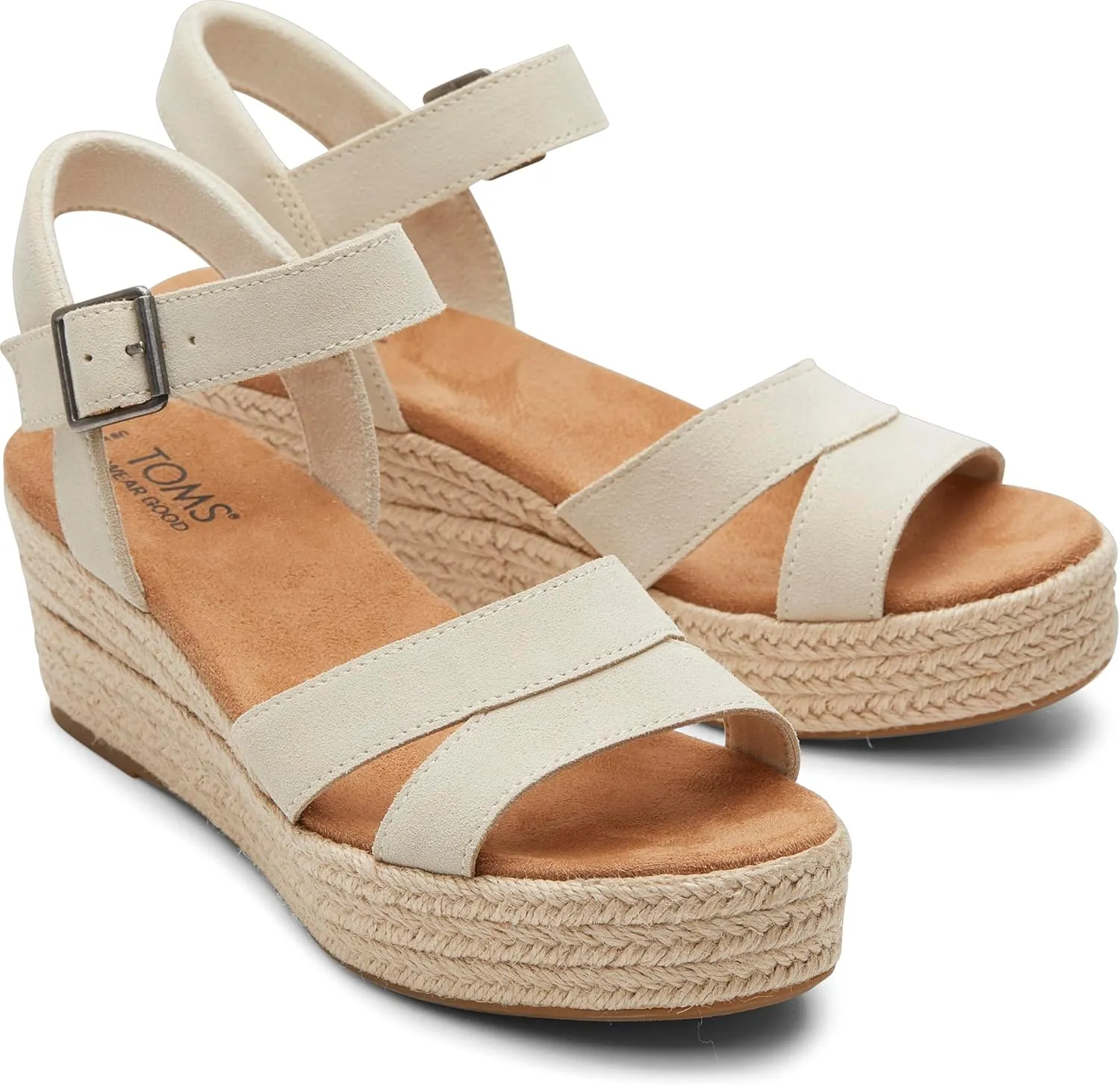 TOMS Womens Audrey Espadrille Athletic Sandals Casual Mid Heel 2-3"