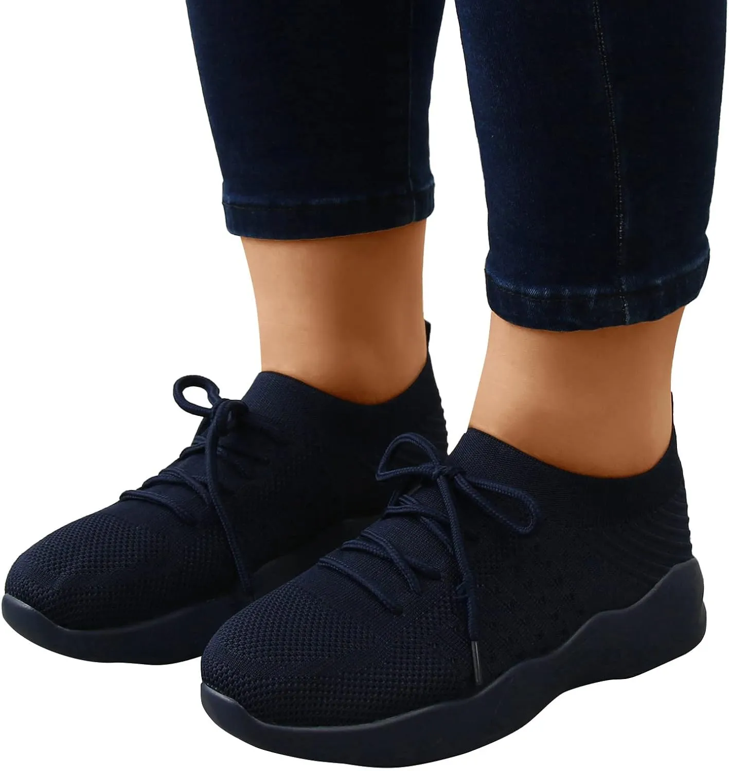 Women's Fashion Sneaker Lace Up Low Top Comfortable Walking Shoes White Running Shoes for Women Slide Loafers for Women White Fashion Sneakers for Women
