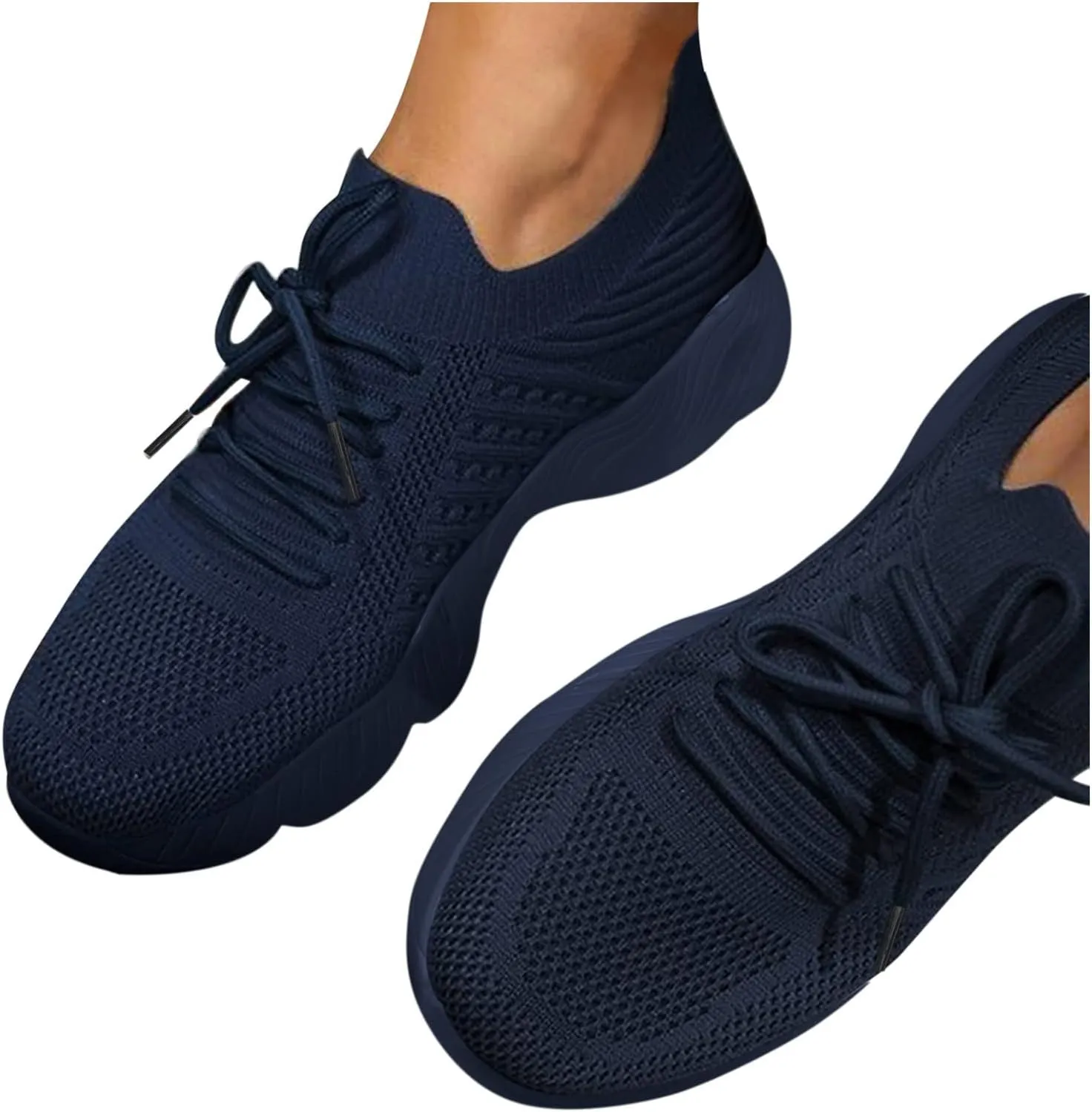 Women's Fashion Sneaker Lace Up Low Top Comfortable Walking Shoes White Running Shoes for Women Slide Loafers for Women White Fashion Sneakers for Women