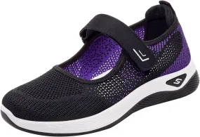 Women's Fashion Sneaker Mesh Slip On Black Non Slip Shoes for Women Comfortable Casual Womens Shoes Women's Leopard Loafers Cheap Sneakers for Women