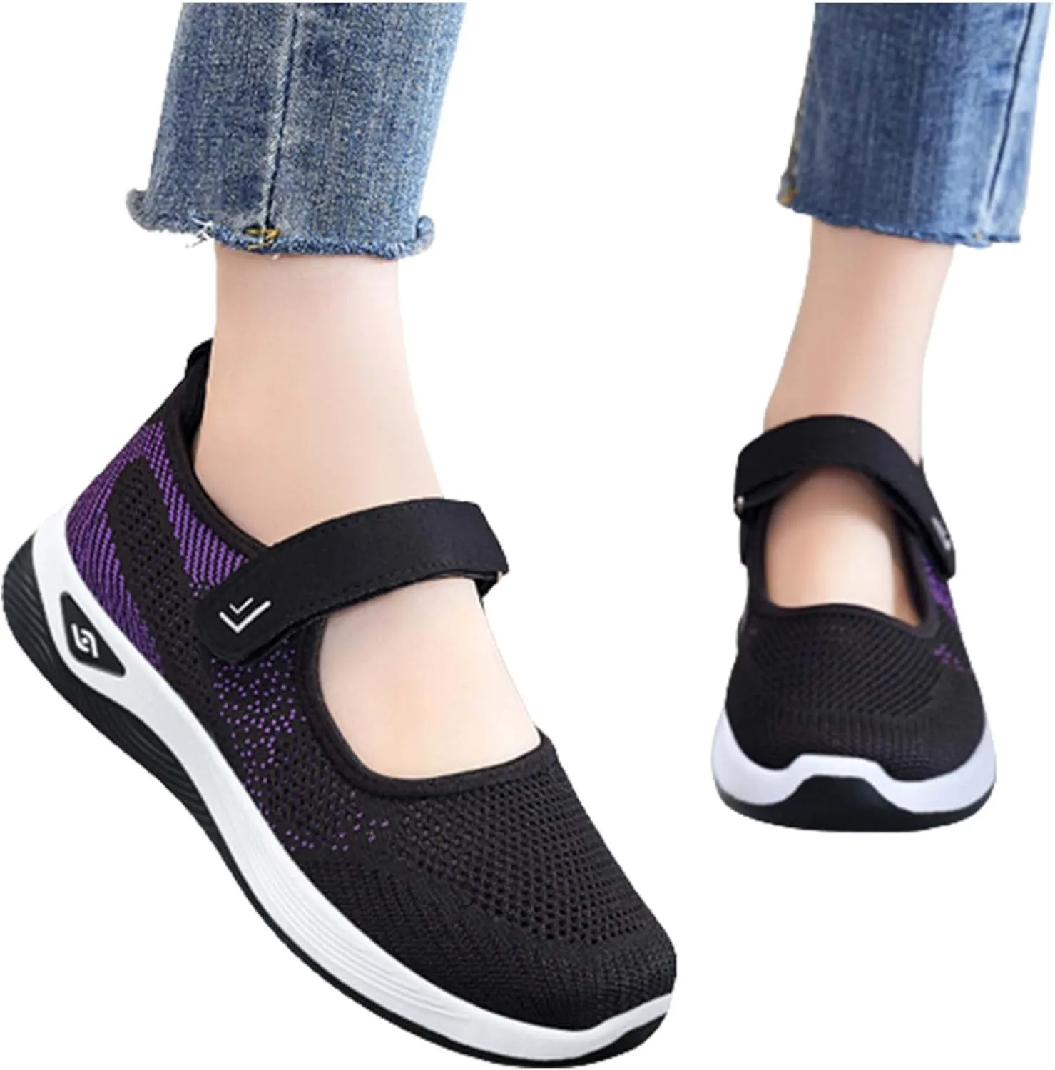 Women's Fashion Sneaker Mesh Slip On Black Non Slip Shoes for Women Comfortable Casual Womens Shoes Women's Leopard Loafers Cheap Sneakers for Women
