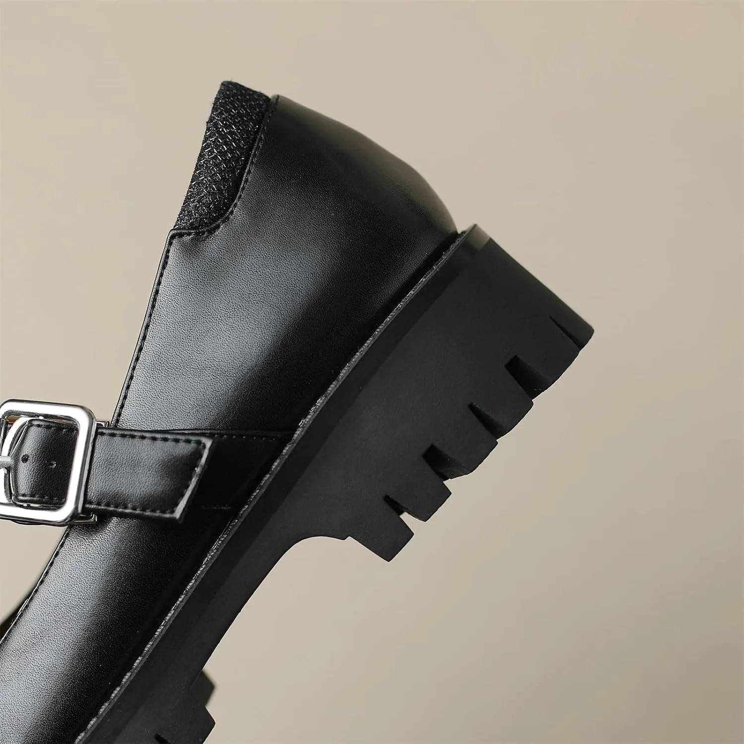 Women's Platform Tassels Round Closed Toe Pump Loafers Adjustable Buckle Comfortable Chunky Mid Heel Office Work Casual Fashion Business Dress Shoes All Weather Daily Wear Flats